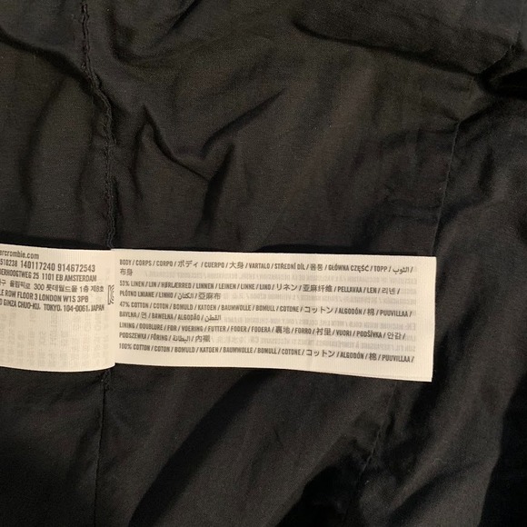 Abercrombie & Fitch Linen Blend Vest Black/Tan Minimalist Chic Women's XXS - Picture 8 of 9